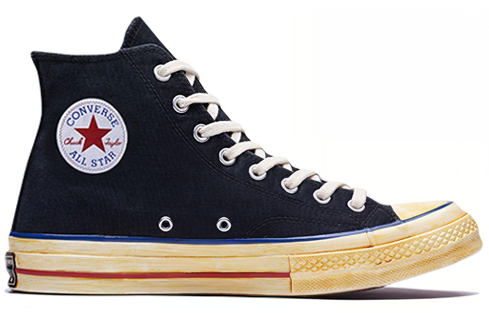 Converse 1970s non-slip wear-resistant lightweight high-top canvas shoes for men and women the same style black