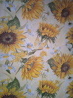 Гобеленовая скатерть Подсолнухи D 200 см