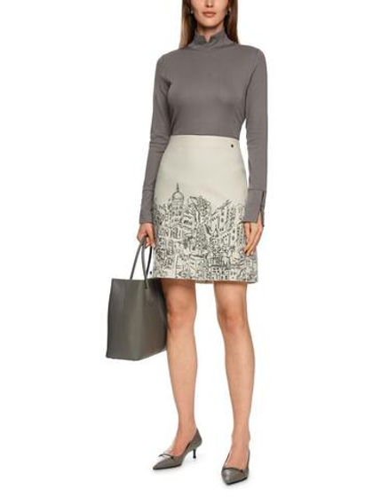 Marc Cain Водолазка из хлопка с декоративными разрезами