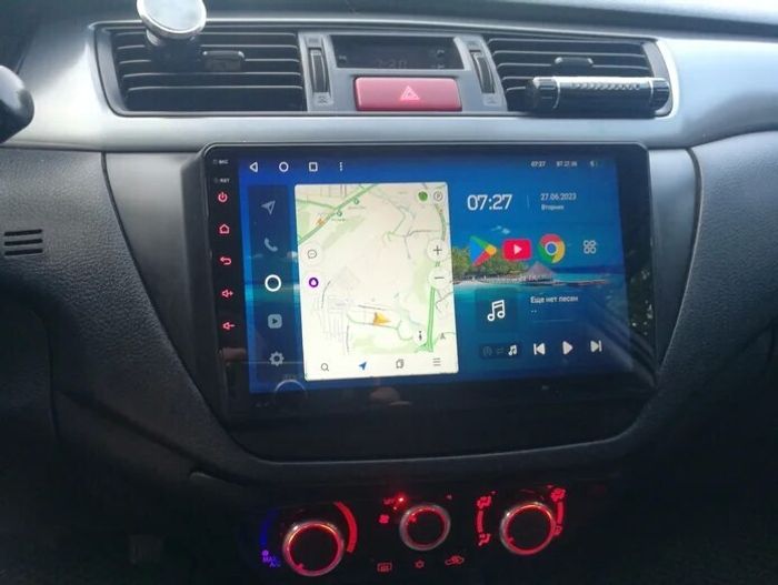 Магнитола для Mitsubishi Lancer 9 (CS), Lancer Cedia, Evolution (CT) - Vaycar VA47-5037-2K на Android 13, Быстрая, 2K QLED, CarPlay, 4G SIM-слот
