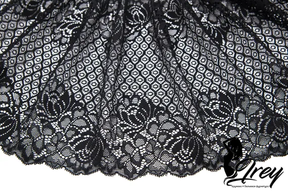 03-143 Кружево эластичное 23 см, черный