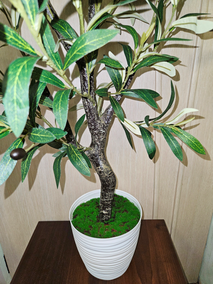 Искусственное оливковое дерево 120см в кашпо