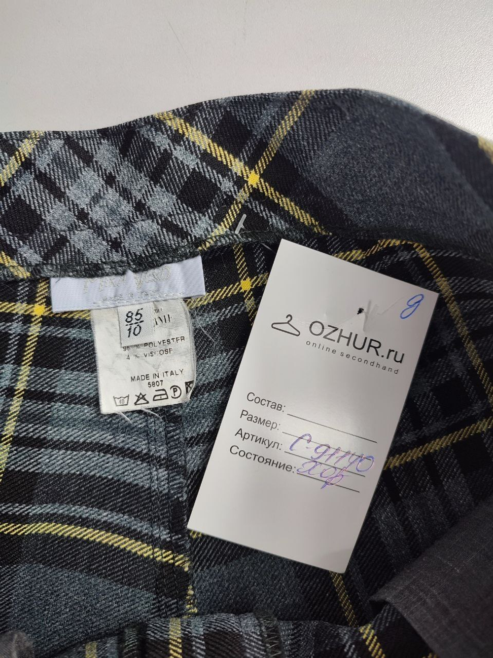 Бриджи в клетку на 10 лет