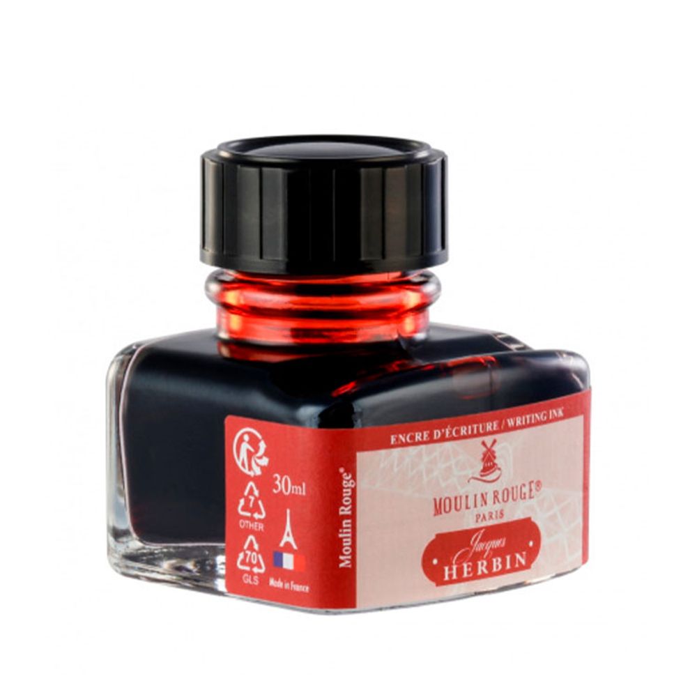 Чернила во флаконе Herbin 30 мл Moulin Rouge красные (13827T)