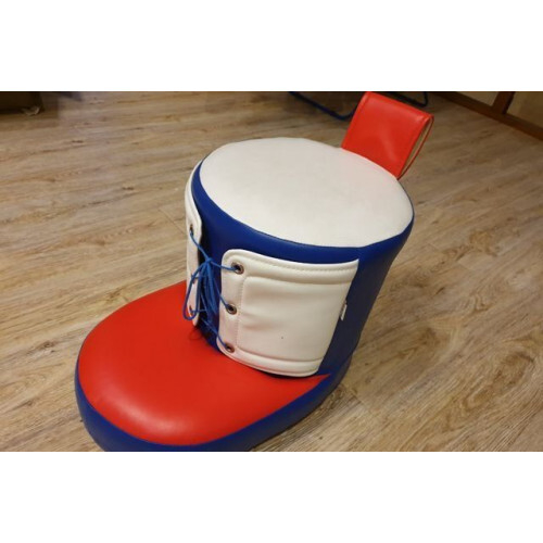 Пуф ботинок. Цвет синий, беж