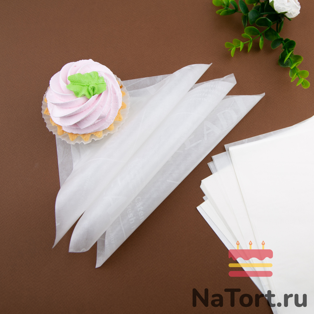 Бумага упаковочная для бенто-торта «Газета с белыми буквами» 18 х 18 см, 100 шт