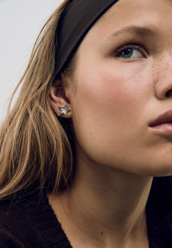 STRADIVARIUS Комплект из 2 пар серег в виде медведей и звезд, коричневый