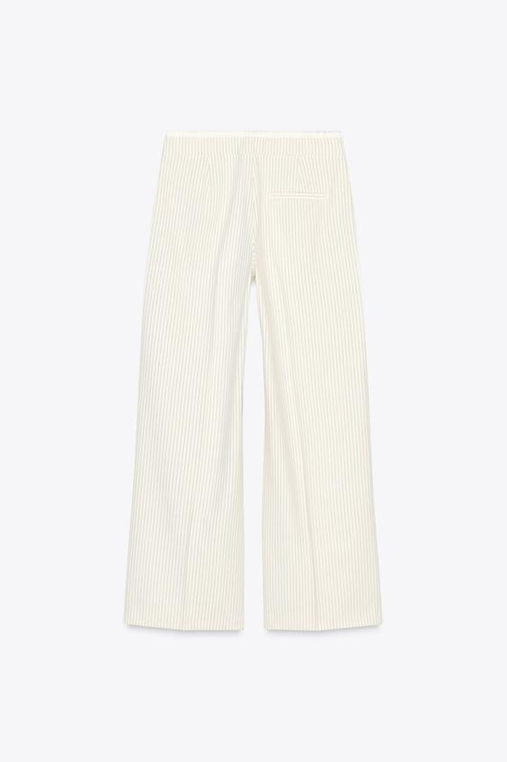 ZARA БРЮКИ WIDE LEG С ДВОЙНЫМ ПОЯСОМ, ЭКРЮ