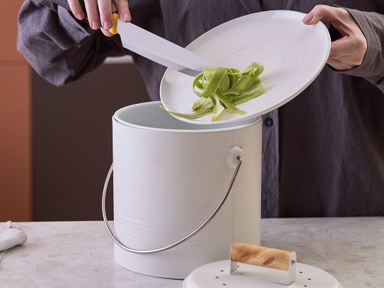 Контейнер для пищевых отходов с фильтром irmel, 3,5 л, молочный