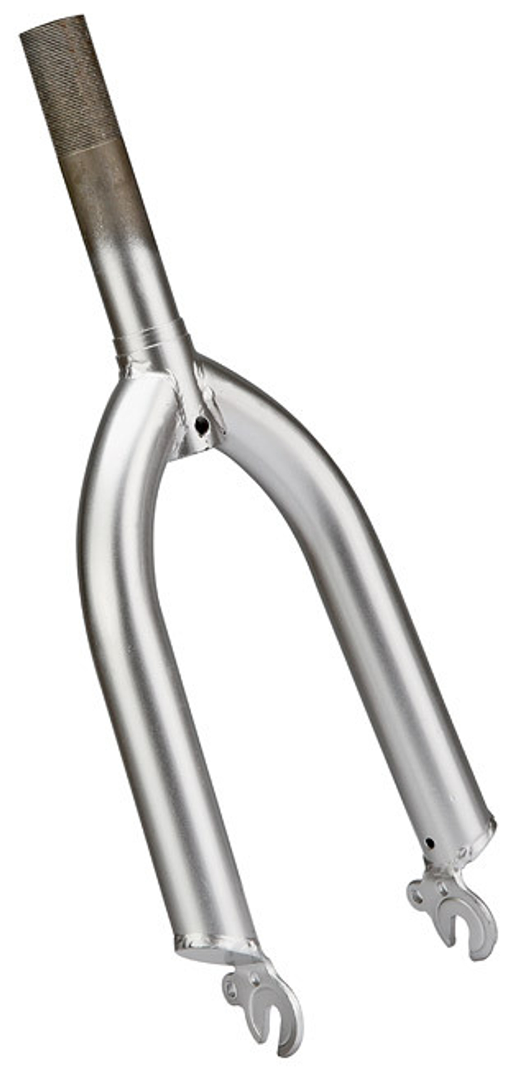 Вилка 12" 1" жёсткая резьбовая, стальная серебристая