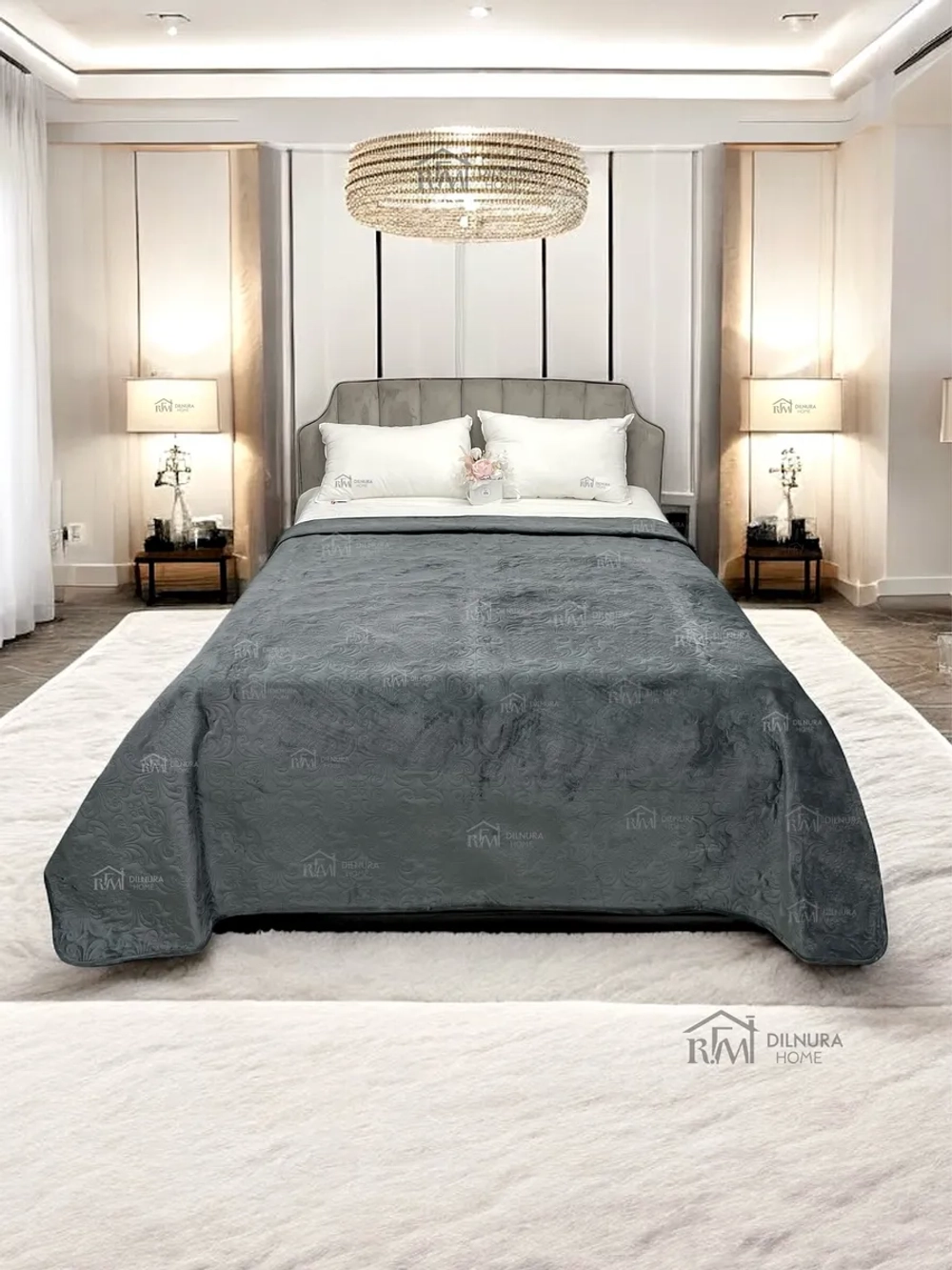 Покрывало 220х240 стеганое для кровати и дивана