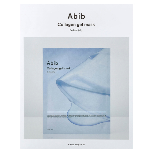 Abib, гелевая косметическая маска с коллагеном, очитковое желе, 4 шт. по 35 г (1,23 унции)