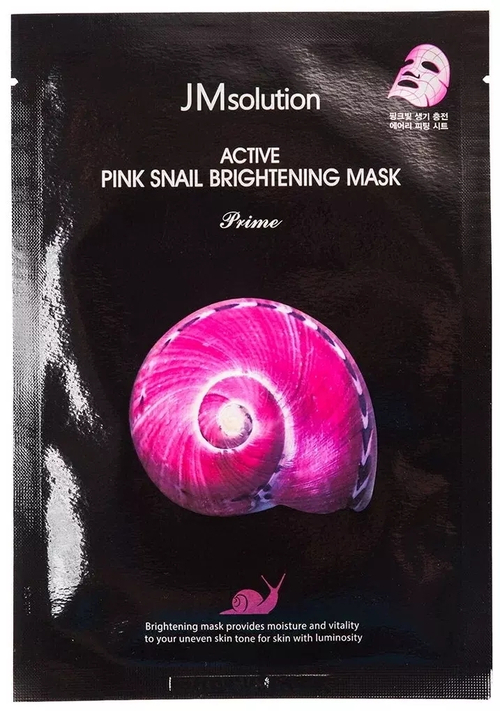 JMsolution Active Pink Snail Brightening Mask Prime восстанавливающая тканевая маска