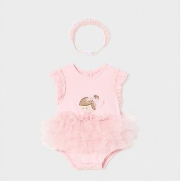 Боди и повязка Mayoral Newborn Нежно-розовая