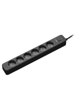 Сетевой фильтр Perfeo "POWER STREAM", 2500W, 3,0м, 6 розеток, черный.