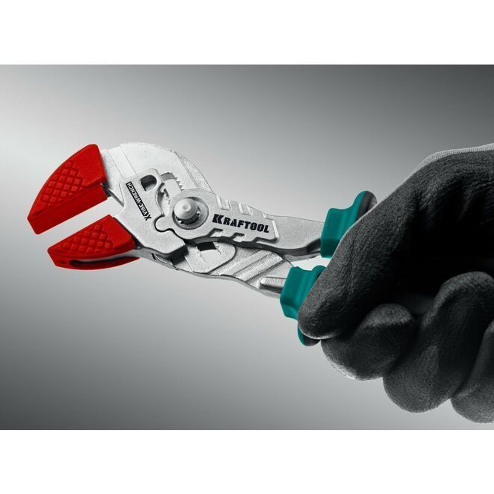 KRAFTOOL VISE-WRENCH X 180 мм, Клещи переставные-гаечный ключ с двухкомпонентными рукоятками и пластиковыми накладками (22066)