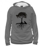 Толстовка "Французский бульдог у дерева"