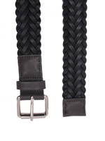 Ремень BIKKEMBERGS 110 черный/коричневый косы