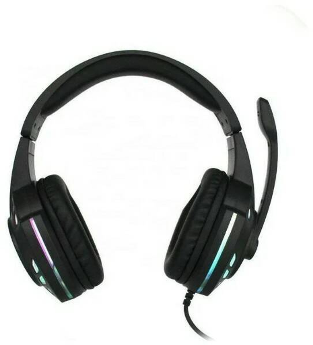 Накладные проводные наушники Komc KM-666 с МК USB-LED black