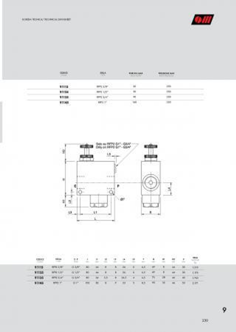 Двухлинейный регулятор расхода RFP 2 1 (V1145), 160 л/мин, G1"
