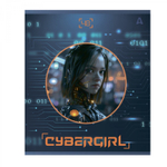 Тетрадь 48л, А5, клетка, Alingar, "Cibergirl" , скрепка,мелованный картон (стандарт), выб УФ лак, блок офсет, 5 дизайнов в пленке т/у