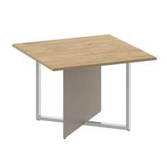 Shift Стол переговорный, квадратный SK.SP-KV-110-1 Тиквуд Светлый/Капучино 1100*1100*753