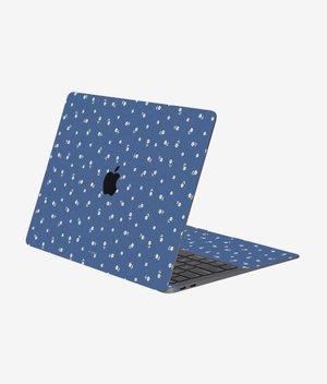 Виниловая наклейка EARLY FLOWERS (синий) для MacBook