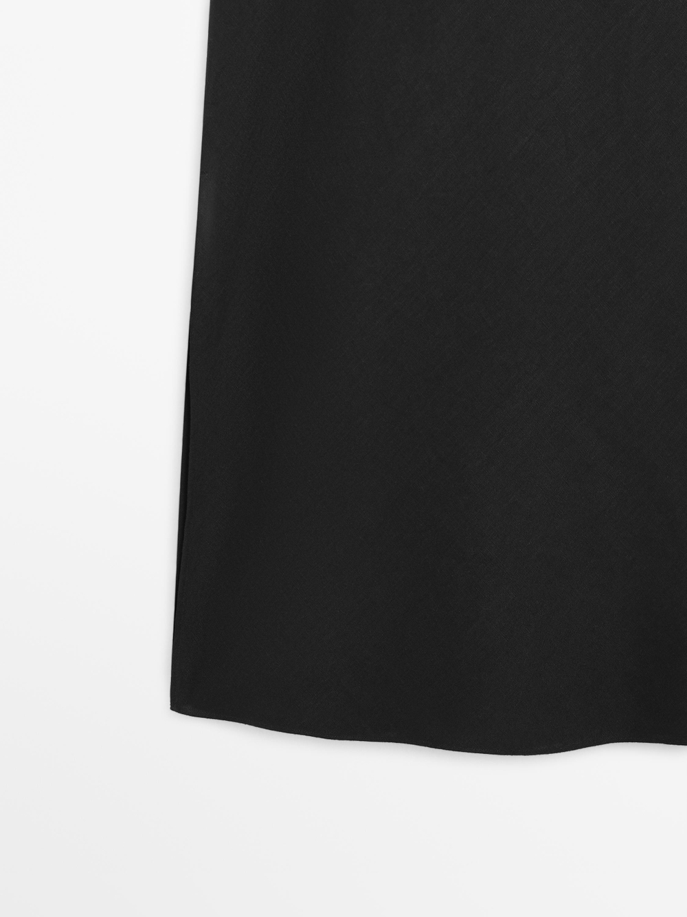 Massimo Dutti Платье миди из 100% льна, черный