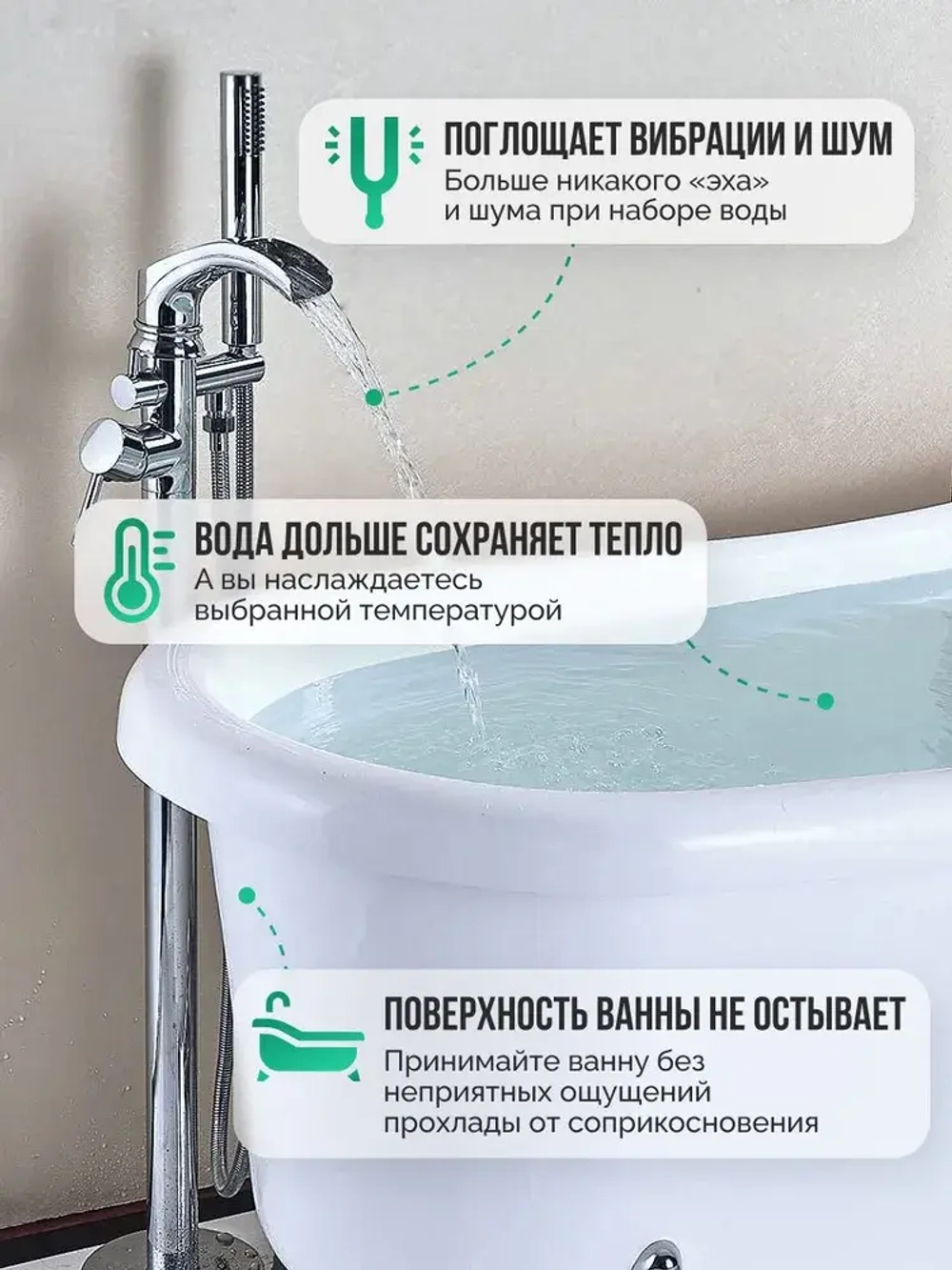 Шумоизоляция для ванны SGM ECO 20 листов для полной оклейки. Звукоизоляция сантехники, канализации 110, стояка. Для , кухни, раковин поддонов