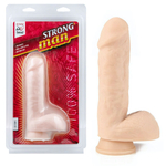 Реалистичный фаллоимитатор Strong Man с мошонкой - 16 см. (Цвет: телесный)