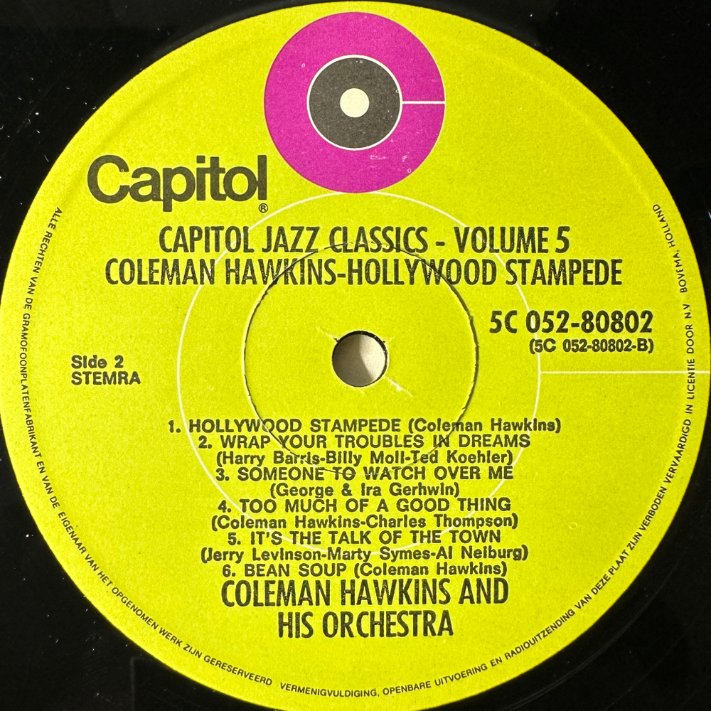 Coleman Hawkins And His Orchestra ‎– Hollywood Stampede (Голландия 1972г.)