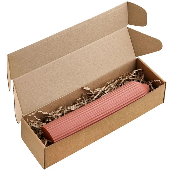 Свеча декоративная террактового цвета Edge 26,5 см