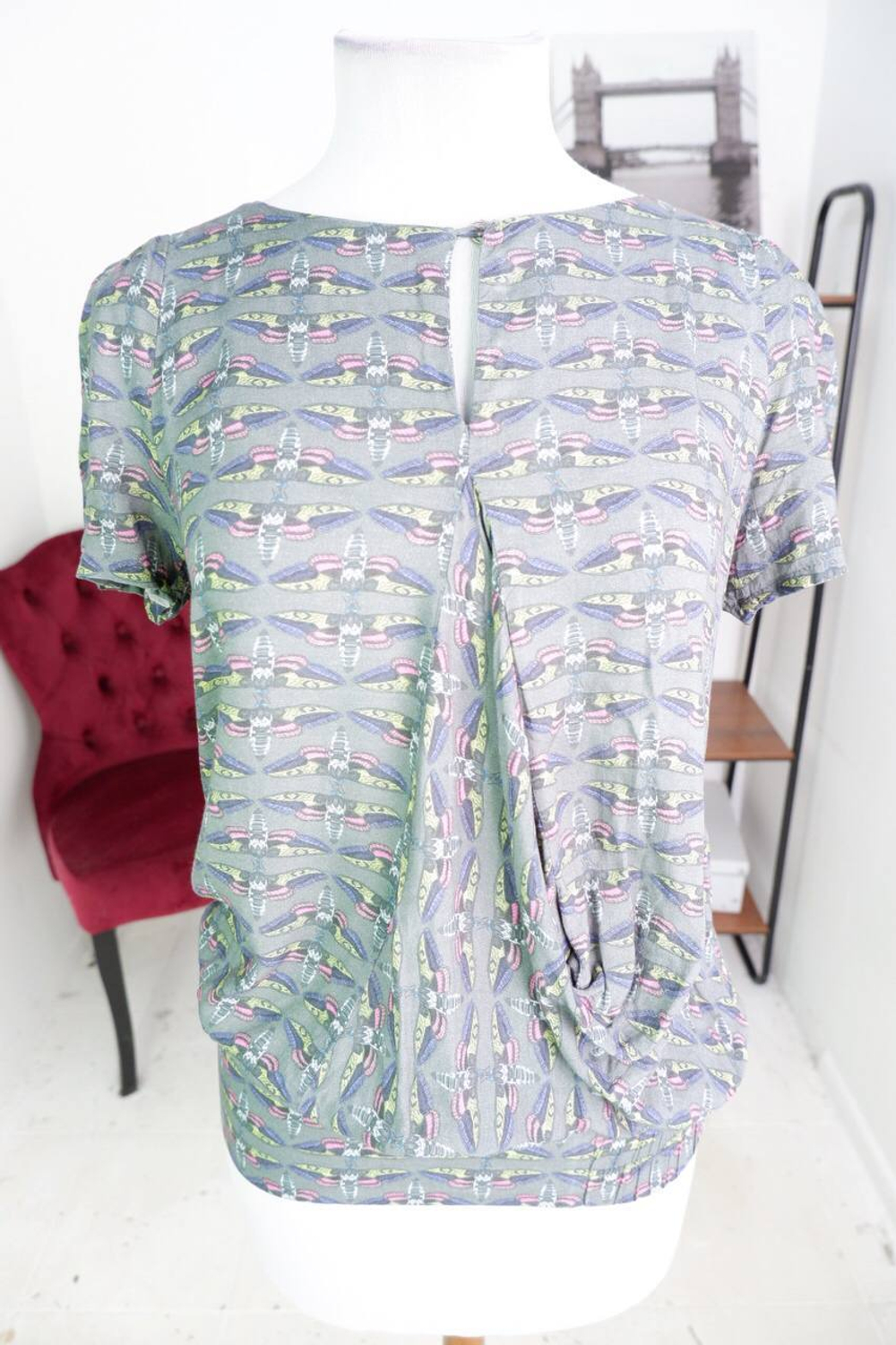 Блузка Sokolova Bogorodskaya с красивым принтом, маркировка S, визуально на 44 размер