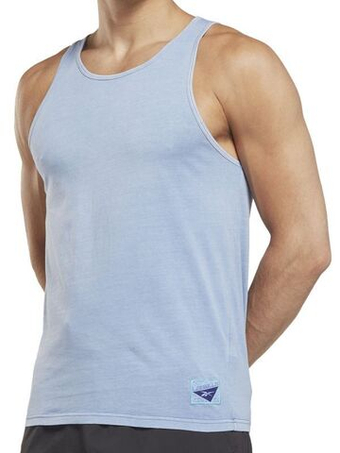 Мужская теннисная футболка Reebok Les Mills Natural Dye Tank Top - небесный