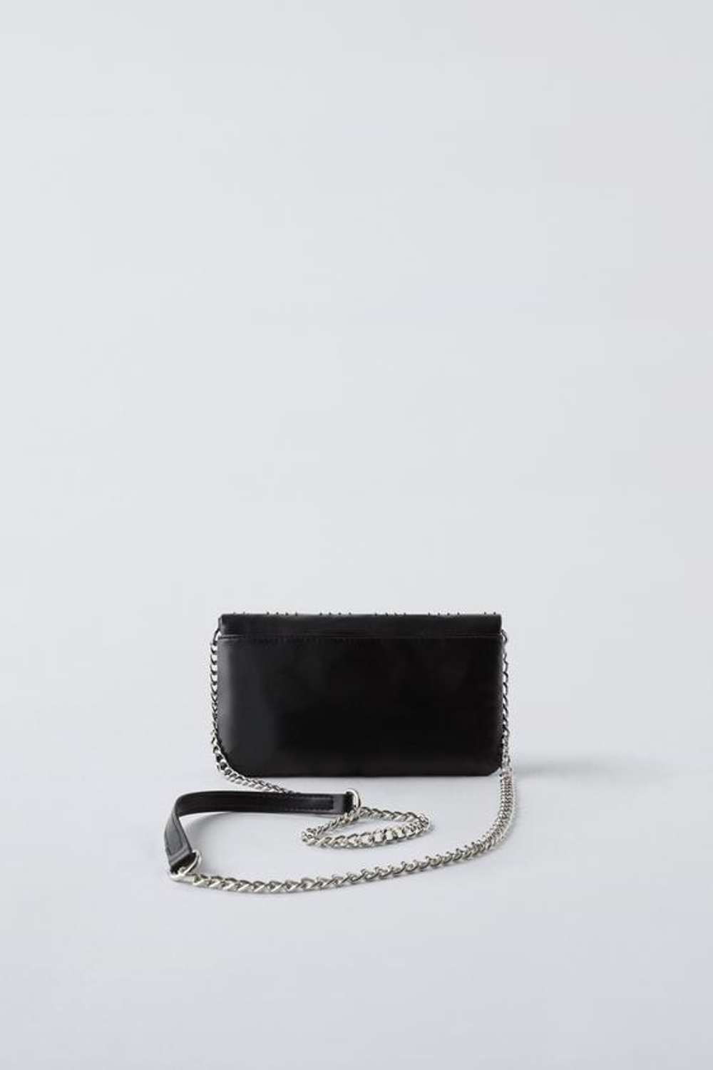 ZARA СУМКА С ЗАКЛЕПКАМИ, ЧЕРНЫЙ