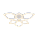 Потолочный светодиодный светильник 100Вт, 7000лм, 3000-6000K, Ra>80, плавная регулировка мощности, изменение цветовой температуры, пульт, металл/акрил, белый/прозрачный