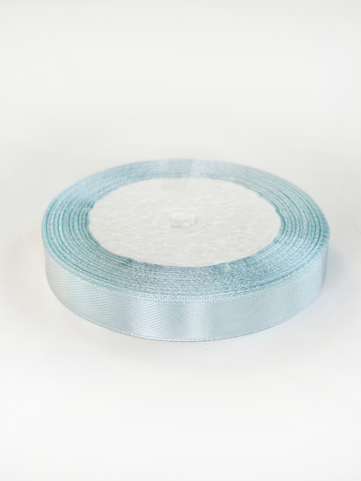 Атласная лента 12 мм (25 ярд)  цвет голубой