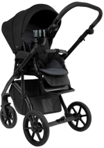 Детская коляска Roan Bass Next 2.0 3 в 1 с автокреслом Pituso Baesa Pro Black,Beige Canopy BSN/40/2 Caviar Black/Black/руч.Black