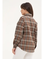 Блуза-рубашка в клетку под футболку