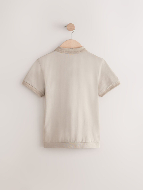 Поло с молнией для мальчика Next E66-264, Песочный