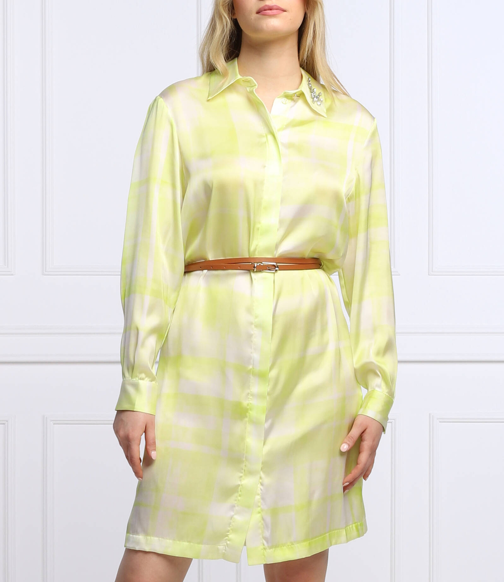 Сатиновое платье Liu Jo - лимонный(CA2244 TS004)