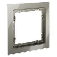Рамка стеклянная VOLTUM S70 на 1 пост, (шелк, стекло) vls110104