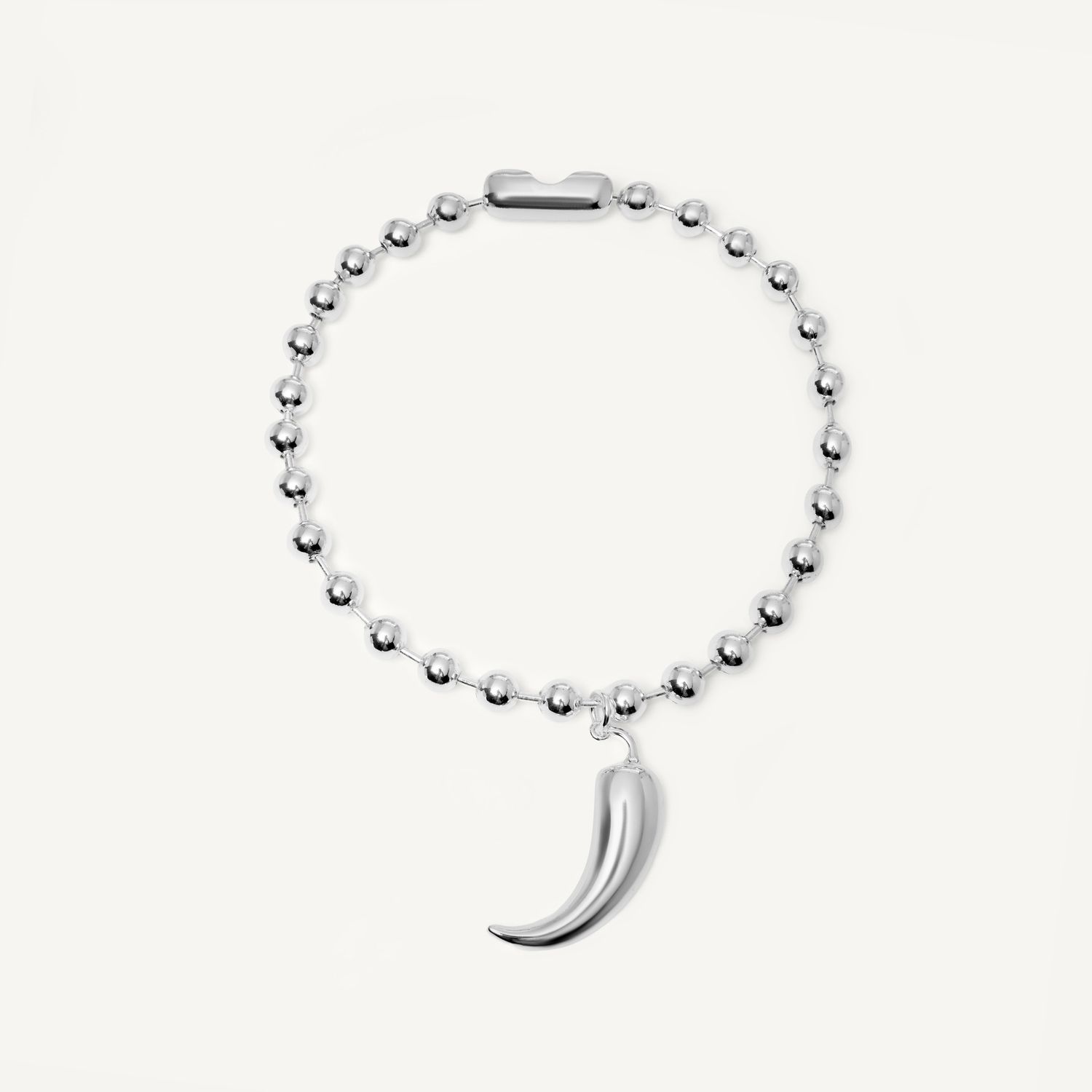 Колье Silver Round Chain With Chili Charm