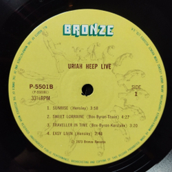 Винтажная виниловая пластинка LP Uriah Heep Live (Japan 1975) (No Obi) Sweet Lorraine