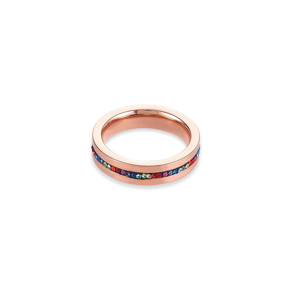 Кольцо Coeur de Lion 0226/40-1500 56 цвет мультиколор, золотой
