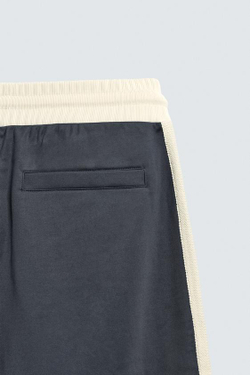 ZARA ДЖОГГЕРЫ WIDE FIT С ЛАМПАСАМИ, СИНИЙ