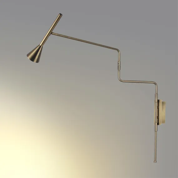 7032/1W HIGHTECH ODL25 677 Настенный светильник бронзов/металл/металл с выкл. IP20 LED GU10 9W  220V IZZY