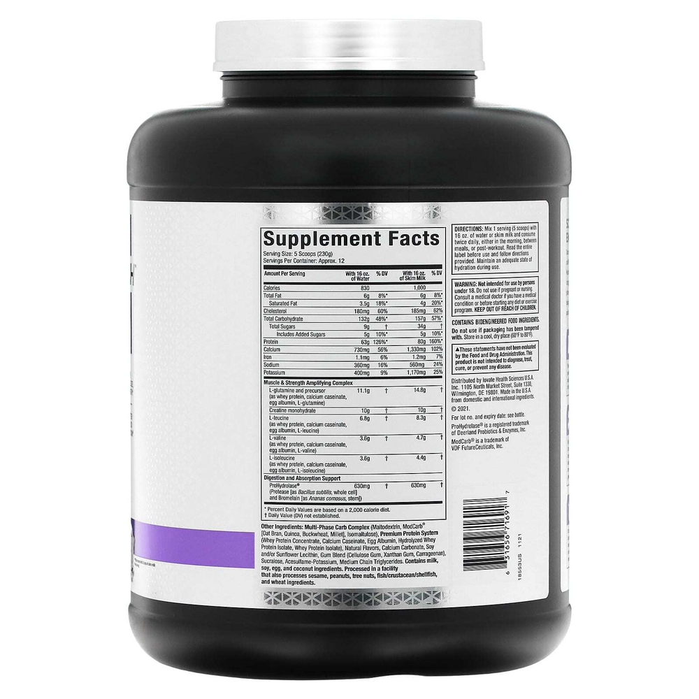 MuscleTech, Mass-Tech™ Elite, Vanilla Cake, 6 lbs (2.72 kg)