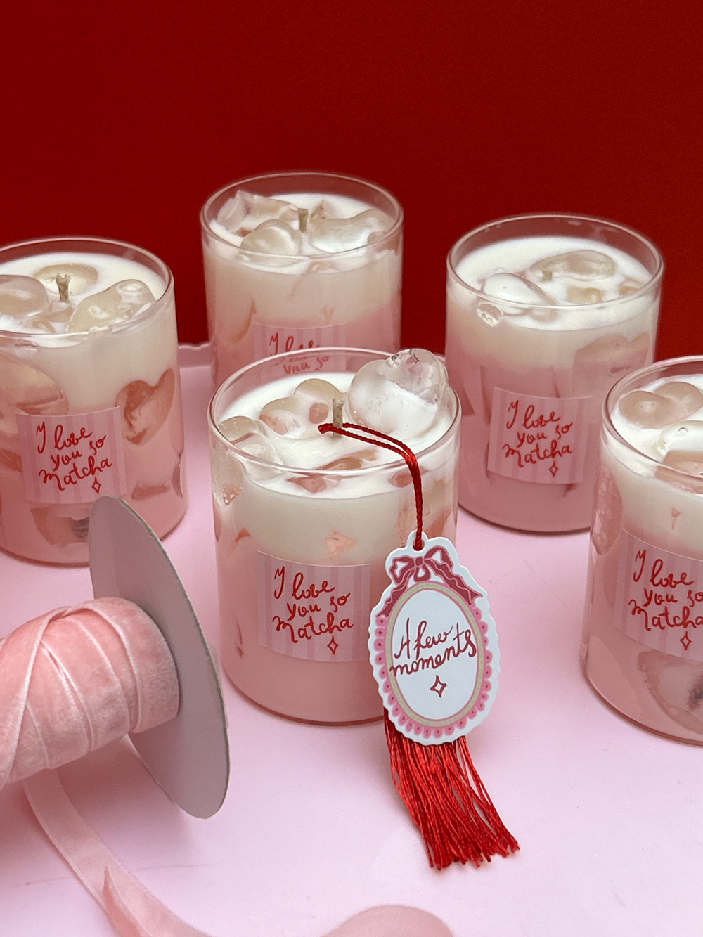 Ароматическая свеча Розовая Матча