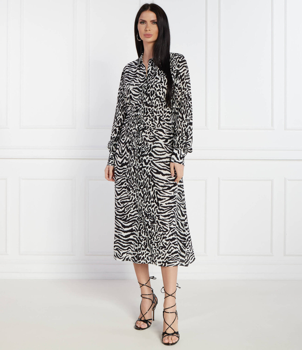 Платье с ремешком animal print Karl Lagerfeld - черный(240W1300)